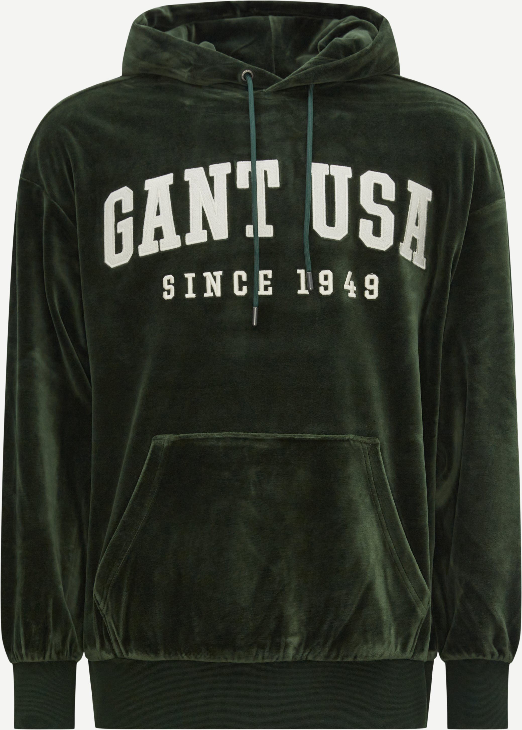 Gant Sweatshirts D1. VELOUR HOODIE 2067000  Grön